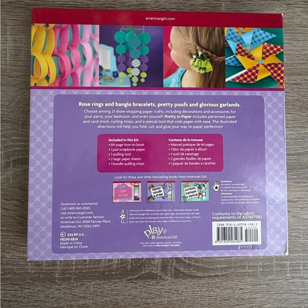 American Girl Pretty in Paper Craft Set - Purple, Pink, Green